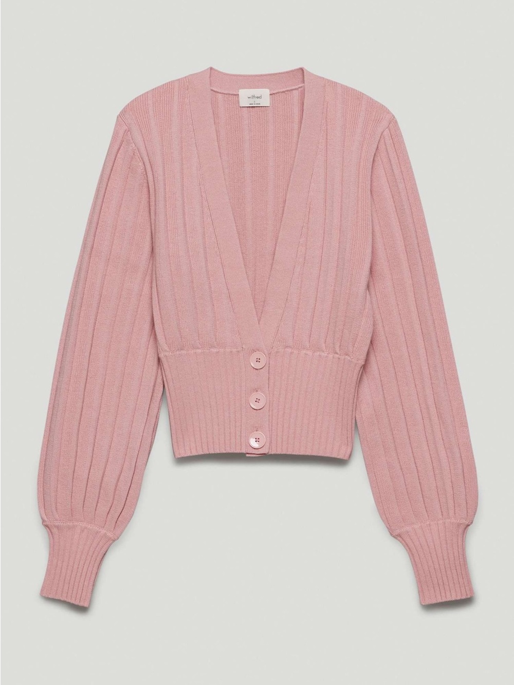 Aritzia Cardigan Plunge Front - Pink/Dusty Rose